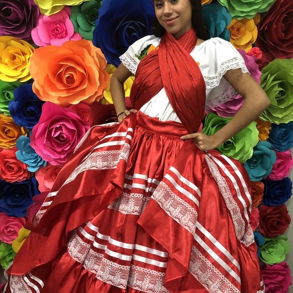 Mexican Womans Skirt China Oaxaca Coco Frida Theme - Picture 4 of 5